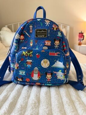 Loungefly Blue Disney Parks Character Mini Backpack